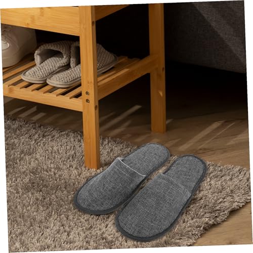 BESPORTBLE 20 Stück Teiliges Faltbare nicht Rutschfeste Hotelslipper aus Hautfreundlichem Baumwoll-leinen-material mit Dicker Sohle Wiederverwendbar für Gäste und Hausgebrauch im Sommer von BESPORTBLE