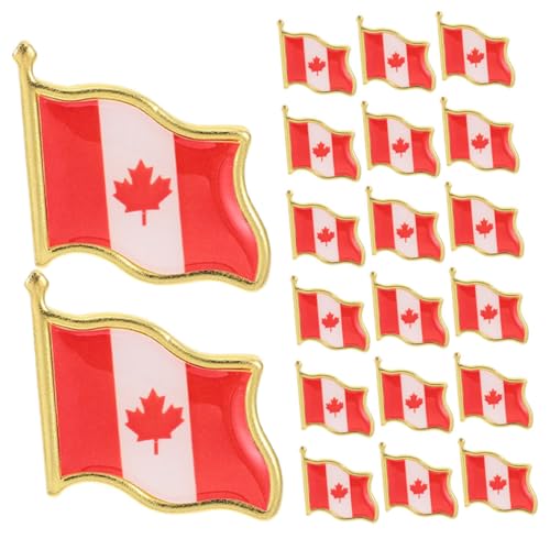 BESPORTBLE 20 Stück Teiliges Kanadische Ahornblatt Anstecknadeln mit Schmetterlingsverschluss Metallbroschen für Nationalfeiertag Erntedankfest und Themenpartys Dekorative Pins für Anzug Hut von BESPORTBLE