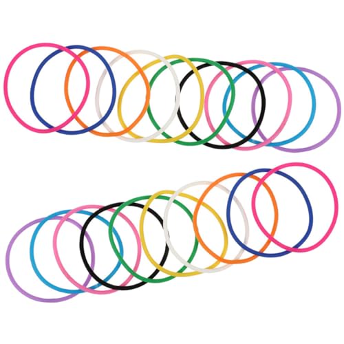 BESPORTBLE 20 Stück Teiliges Silikonarmband Elastische Bunte Jelly Bracelets Vielseitige Hautfreundliche Armbänder für Damen und Herren Leichtes Glattes Material Geeignet als Haarband oder von BESPORTBLE