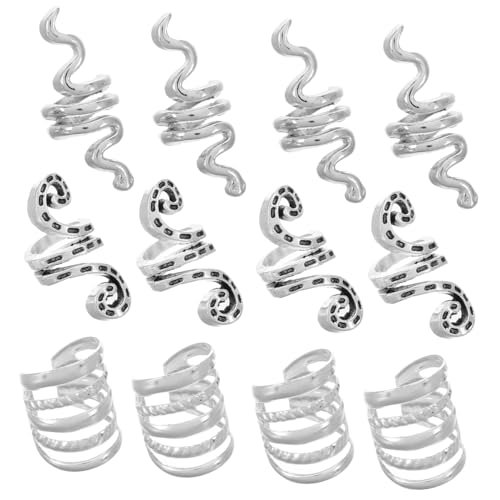 BESPORTBLE 20 Stück Teiliges Vintage Metall Dreadlock Haarschmuck Spiralen Hohl Gestaltete Ringe für Flechtfrisuren Silberfarbene Haarbänder Vielseitige DIY Haar Schmuck für Zöpfe bei Festen von BESPORTBLE