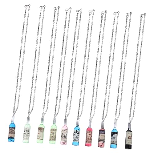 BESPORTBLE 20stücke Kreative Weinflaschenanhänger Aus Kunstharz Gemischte Farben Schmuckanhänger Für Damenketten Verarbeitung von BESPORTBLE