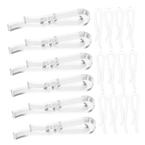 BESPORTBLE 200stücke Transparente U-form Kunststoff Hemd-klammern Rutschfeste Befestigungsclips Für Reisehemden T-shirts Kleider Mehrzweck-klammern Für Kleiderbügel Schürzenklammern von BESPORTBLE