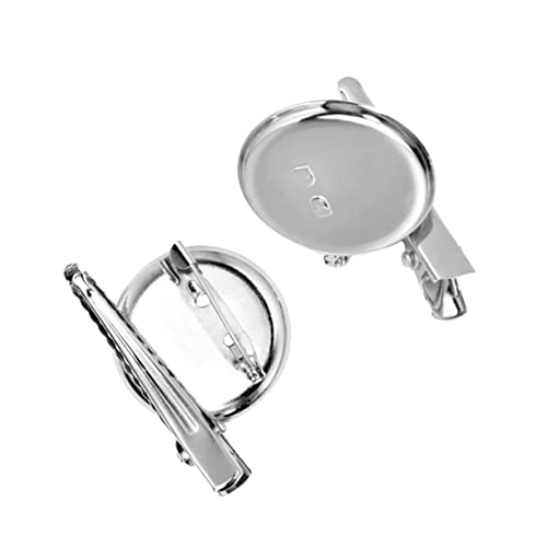 BESPORTBLE 20Stücke Brosche Grundplatten Mit Krokodilklemmen Rohlinge Für DIY Schmuckherstellung Bastelbedarf Für Broschen Anstecker von BESPORTBLE