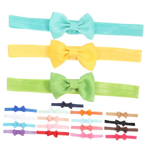 BESPORTBLE 20stücke Stirnband Kopfbedeckung Für Haarschmuck Stirnband Kopfschmuck Für Haarband-set Mit Schleife Für Einfarbig Haarschmuck Kopfbedeckung Für von BESPORTBLE