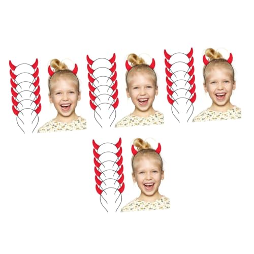 BESPORTBLE 24 Stck Teufelshörner Haarreif Rot Halloween Kostüm Zubehör Stretchbar Passend für Erwachsene und Party Cosplay Haarschmuck BESPORTBLE 24 Stck Teufelshörner Haarreif Rot Halloween Kostüm Zubehör Stretchbar Passend für Erwachsene und Party Cosplay Haarschmuck von BESPORTBLE