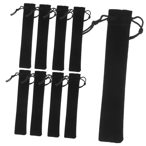 BESPORTBLE 25 Stück Samt Federbeutel Für Stifte Und Kugelschreiber - Elegante Hülle Für Die Aufbewahrung Von Schreibutensilien - Ideal Für Schüler Und Studenten Schwarz von BESPORTBLE