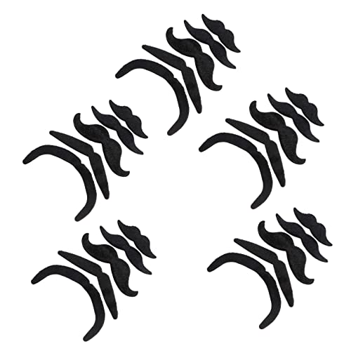 BESPORTBLE 25Stücke Teiliges Set Selbstklebende Schnurrbärte Neuheit Gefälschte Für Kostümparty Festivals Cosplay Realistische Aufkleber Verschiedenen Designs von BESPORTBLE