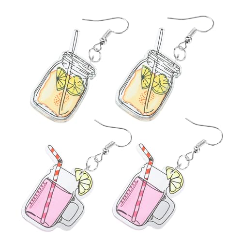 BESPORTBLE 2paare Sommer Ohrschmuck Cold Drink Ohranhänger Ohrschmuck Accessoires Aus Harzmaterial Stilvolles Design Für Abendpartys Und Hochzeiten von BESPORTBLE