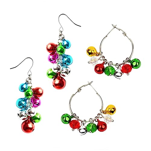BESPORTBLE 2Paare Weihnachtliche Dangler Ohrringe mit Glocken Kreative Schmuckstücke für Frauen für Festliche Anlässe und Weihnachtsdeko Zufälliger Stil von BESPORTBLE