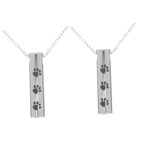 BESPORTBLE 2St Urnen-Halskettenanhänger aus Metall Halskette mit Anhänger für die Feuerbestattung memorial anhänger souvenir Halskette für Männer eine Halskette Metallkette für Asche der Hund von BESPORTBLE