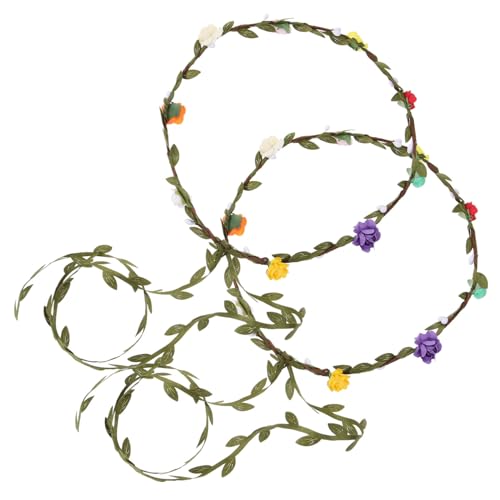 BESPORTBLE 2stücke Blumen Stirnband Aus Kunstblumen Für Damen Hochzeit Party Accessoires Blume Kopf Schmuck Blumenhaarband Blumenkopfschmuck von BESPORTBLE