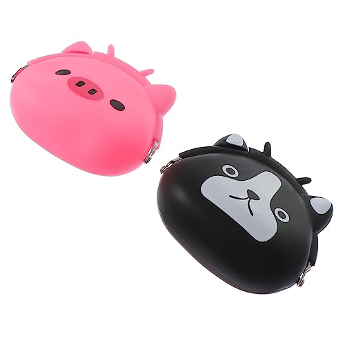 BESPORTBLE 2stücke Cartoon-wechselgeld Aus Silikon Hübsche Münze-Organizer Silikon-wechselgeldbörse Cartoon-wechselgeldbörse Praktisch Und Kompakt von BESPORTBLE