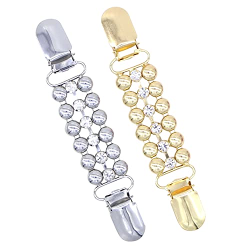 BESPORTBLE 2Stücke Chic Cardigan Clips mit Strass Praktische Kleidungsschließen für Offene Strickjacken Weiß für Pullover Kleider Schals Shirts von BESPORTBLE