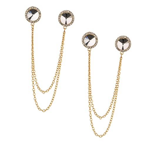 BESPORTBLE 2Stücke Elegant Cardigan Clips mit Kette Verschlüssen Stilvolle Pullover Schal Halter für Hochzeit Party für Formale Lässige Anlässe von BESPORTBLE