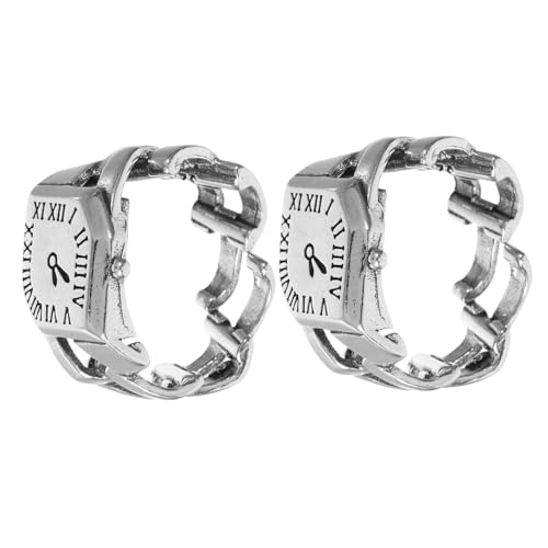 BESPORTBLE 2Stücke Frauen Finger Uhr Römische Ziffern Ringuhr Im Vintage Weibliche Fingeruhr Ornament Mode Fingeruhr BESPORTBLE 2Stücke Frauen Finger Uhr Römische Ziffern Ringuhr Im Vintage Weibliche Fingeruhr Ornament Mode Fingeruhr von BESPORTBLE