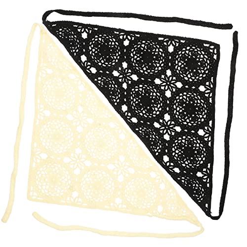 BESPORTBLE 2stücke Gehäkelte Floral Haarbandanas Kopftuch Für Mädchen Damen Haar Schal Stirnbänder Haartücher Hautfreundlich Komfortabel von BESPORTBLE
