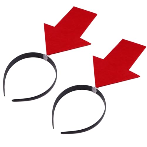 BESPORTBLE 2Stücke Haarschmuck Haarband Mit Kreativem Design Rotes Haarband Für Geburtstagsfeiern Fotorequisiten Und Haaraccessoires Für Damen von BESPORTBLE