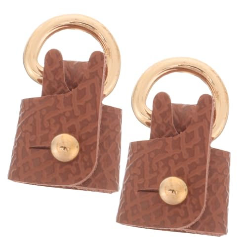 BESPORTBLE 2Stücke Handtaschenseitenschnallen Verbindungsschnallen Für Geldbörsenverschlüsse Purse Clasps Für Handtaschen Clutch Lanyard Hochwertiges Design Cognacbraun von BESPORTBLE