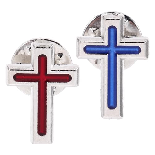 BESPORTBLE 2stücke Kreuznadeln Für Männer Kreuzbrosche Aus Kreuznadel Für Krawatte Religiöse Nadelbrosche Stilvolle Krawattennadeln Für Formelle Anlässe von BESPORTBLE