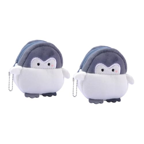 BESPORTBLE 2 Stücke Kleiner Pinguin Geldbörse Plüsch Tragbare Münzaufbewahrungstasche für Schlüssel Lippenstift und Kleine Gegenstände für Kinder und Erwachsene von BESPORTBLE
