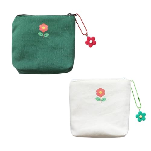 BESPORTBLE 2Stücke Leinentasche Für Hygieneartikel Praktische Aufbewahrungstasche Als Münzbeutel Oder Kleine Kosmetiktasche Für Unterwegs von BESPORTBLE