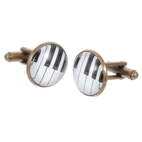 BESPORTBLE 2Stücke Manschettenknöpfe Herren Im Klavierdesign Vintage Anzug Manschettenlinks Für Hochzeiten Geschäftliche Anlässe Besondere Events Exquisite Geschenkidee Antikem von BESPORTBLE