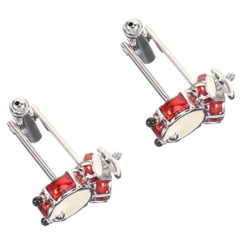 BESPORTBLE 2Stücke Metallmanschettenknöpfe Trommel Design Für Männer Frauen Stilvolle Anzug Manschettenknöpfe Für Hochzeiten Formelle Anlässe von BESPORTBLE