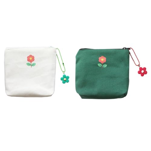 BESPORTBLE 2stücke Münztasche Aus Canvas Kleine Aufbewahrungstasche Für Visitenkarten Bargeld Und Kleinteile Robust Und Langlebig von BESPORTBLE