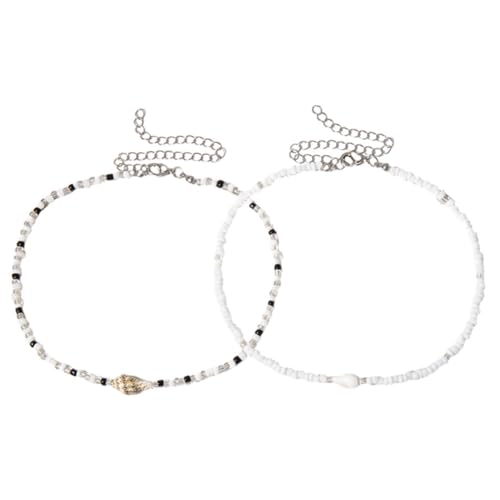 BESPORTBLE 2Stücke Muschel Halskette Verstellbare Perlenkette für Strandliebhaber Ästhetisches Schmuckset Handgefertigte Halskette mit Bunten Muscheln für Frauen Teenager BESPORTBLE 2Stücke Muschel Halskette Verstellbare Perlenkette für Strandliebhaber Ästhetisches Schmuckset Handgefertigte Halskette mit Bunten Muscheln für Frauen Teenager von BESPORTBLE