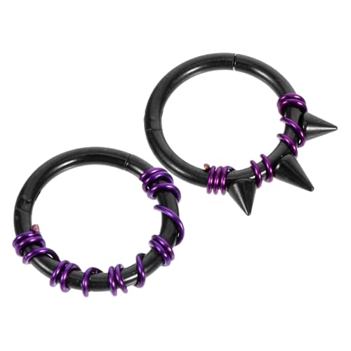 BESPORTBLE 2Stücke Nasenringe Hoops Stilvolle Frauen Körperschmuck für Nasenpiercings Ohrläppchen Helix und Tragus Bequemes Design Vielseitig Einsetzbar von BESPORTBLE