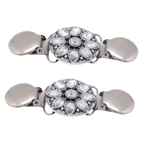 BESPORTBLE 2Stücke Retro Brosche Clip für Damen Kreative Cardigan Clips Legierung Accessoires für Pullover Schals für Freizeitkleidung Besondere Anlässe von BESPORTBLE