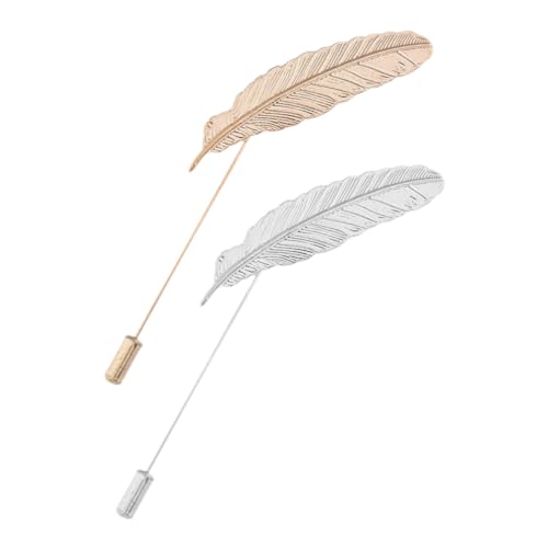 BESPORTBLE 2Stücke Retro Brosche für Anzugkragen Anstecknadel für Herrenanzüge Elegantes Design für Formelle Anlässe von BESPORTBLE