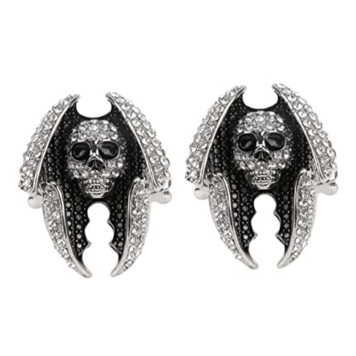 BESPORTBLE 2Stücke Retro Schädelringe Kreative Auffällige Fingerringe für Männer Langlebig Vielseitig Einsetzbar Perfektes für Freunde Familie von BESPORTBLE