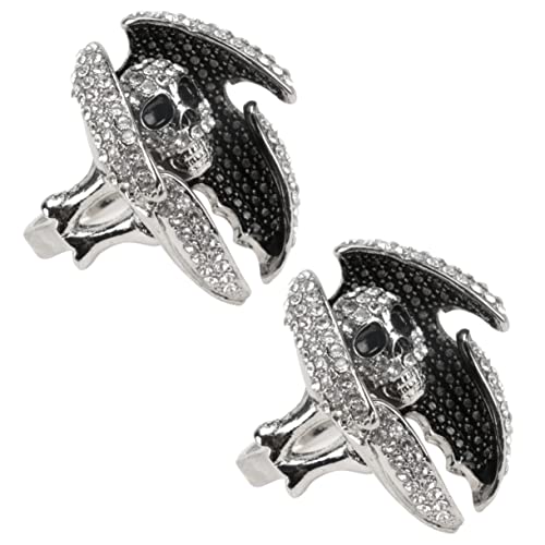 BESPORTBLE 2Stücke Retro Schädels Ringe für Männer Kreative Auffällige Finger Ringe oder Modisches Accessoire Langlebiges Material BESPORTBLE 2Stücke Retro Schädels Ringe für Männer Kreative Auffällige Finger Ringe oder Modisches Accessoire Langlebiges Material von BESPORTBLE