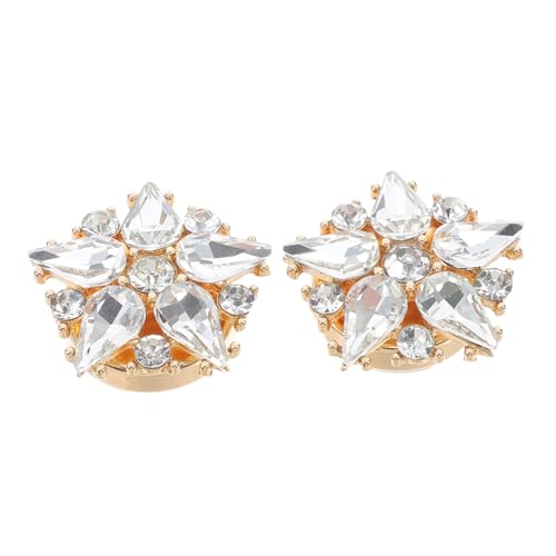BESPORTBLE 2Stücke Stilvolle Manschettenknöpfe Sternform Anzugknöpfe für Herrenhemden Elegantes Accessoire für Formelle Anlässe Robuster mit Strasssteinen von BESPORTBLE