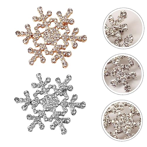 BESPORTBLE 2stücke Weihnachtliche Schneeflocken Brosche Für Damen Mit Funkelnden Strasssteinen Eleganter Anstecknadel Für Feiern Hochzeiten Und Festliche Anlässe von BESPORTBLE