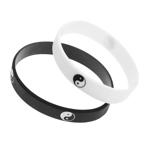 BESPORTBLE 2stücke Silikonarmband Für Herren Damen Mit Gummi Armbänder Schmuck Design Zum Tragen Mit Kleidung Und Outfits von BESPORTBLE