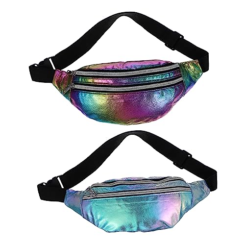 BESPORTBLE 2er-Pack -umhängetasche Kreuzen Taille Umhängetaschen Für Damen Gürteltasche Mann Tailentasche Für Männer Schwarz Für Frauen Frauentasche Unisex Fanny Oxford-Stoff von BESPORTBLE