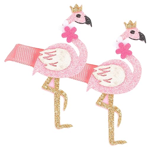 BESPORTBLE 2er Set Flamingo Haarspangen Für - Rutschfeste Haarklammern Mit Tropischem Design - Ideal Für Kleine Mädchen Und Als Süßes Haarschmuck Accessoire von BESPORTBLE
