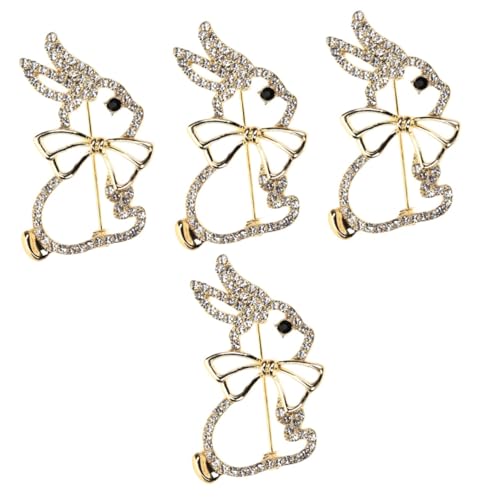 BESPORTBLE 2er Set Strass Hasenbroschen - Kristall Anstecknadeln Für Damen - Perfekte Osteraccessoires Für Kleidung Pullover Und Schals Stilvolles Tierdesign Aus Metall Und Emaille von BESPORTBLE