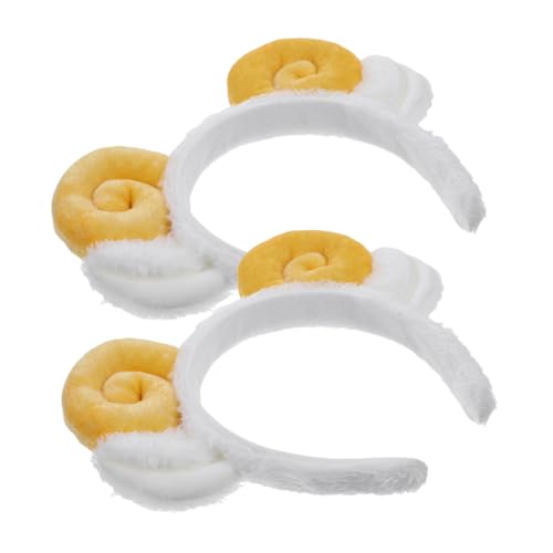 BESPORTBLE 2stücke Haarreifen Mit Schafsohren Stirnband Aus Schafshorn Halloween-kopfschmuck Stirnband Im Schafsstil Haarschmuck Für Party Süßer Haarreifen Foto-requisite von BESPORTBLE