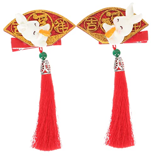BESPORTBLE 2stücke Haarspange Kaninchen Design Für Mädchen Junge Mädchen Haar Styling Zubehör Clip Haare Schmuck Clipper Für Teenager Frisur Accessoire von BESPORTBLE