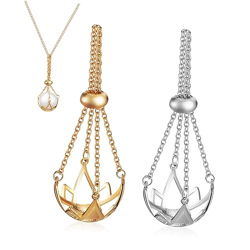 BESPORTBLE 2stücke Halter Halskette Kristallkäfige Schmuckanhänger Für Damen Diy Zubehör Für Anlässe Platin Und Gold BESPORTBLE 2stücke Halter Halskette Kristallkäfige Schmuckanhänger Für Damen Diy Zubehör Für Anlässe Platin Und Gold von BESPORTBLE