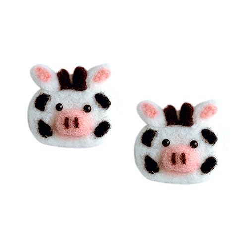BESPORTBLE 2stücke Kuh Filz Applikationen Für Haarspangen Dekoration Diy Accessoire Stirnband Kopfschmuck Zubehör Bastelarbeiten Schmuck Elemente von BESPORTBLE