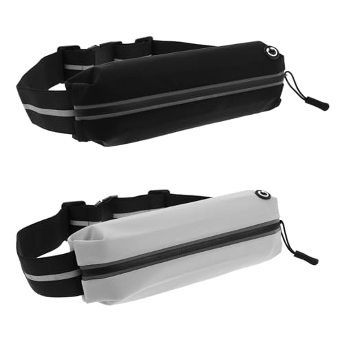 BESPORTBLE 2stücke Laufgürtel Mit Reflektorstreifen Für Damen Herren Als Hüfttasche Zum Laufen Joggen Mit Elastischem Design Für Handys Und Kleine Gegenstände von BESPORTBLE