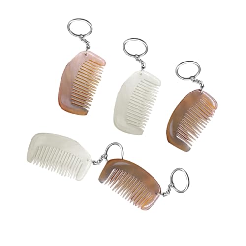 BESPORTBLE 2stücke Natürlicher Hornkamm Schlüsselanhänger Kreatives Mini-accessoire Für Taschen Handys Und Autos Zufällige Farben Perfektes Für von BESPORTBLE