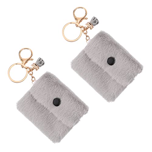 BESPORTBLE 2stücke Schlüsselanhänger Mini Münzbeutel Tasche Aus Hochwertigem Material Mit Metallschnalle Zum Befestigen An Handtasche Für Münzen Kabel Etc von BESPORTBLE