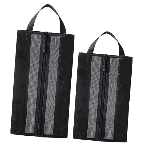 BESPORTBLE 2stücke Schuh-Tragetasche Für Reise Schuhaufbewahrungstasche Aus Mesh Wasserdichter Schuhbeutel Schuhhandtasche Als Reisetaschen-Organizer Tragbarer Schuh-Beutel Für Damen Und Herr von BESPORTBLE
