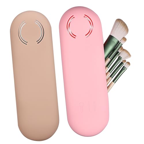 BESPORTBLE 2stücke Silikon Make-up Pinseltaschen Reise Kosmetiktasche Für Pinselhalter Kosmetik Organizer Für Make-up Reisen Pinsel Aufbewahrungsbox Reiseutensilien Für Pinsel von BESPORTBLE