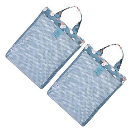 BESPORTBLE 2stücke Strand Badetasche Mesh-Strandtasche Mit Großem Fassungsvermögen Für Handtücher Wasserflaschen Gläser Spielzeug Und Sonnencreme Leicht Und Tragbar von BESPORTBLE